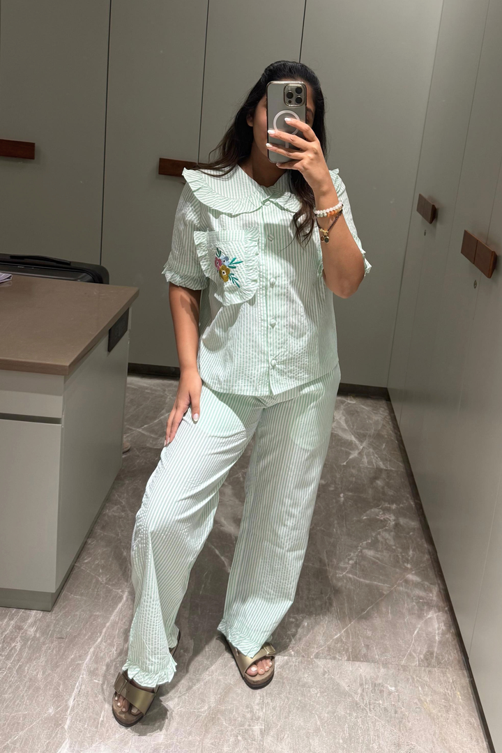 Mint Magnolia Night Suit Set