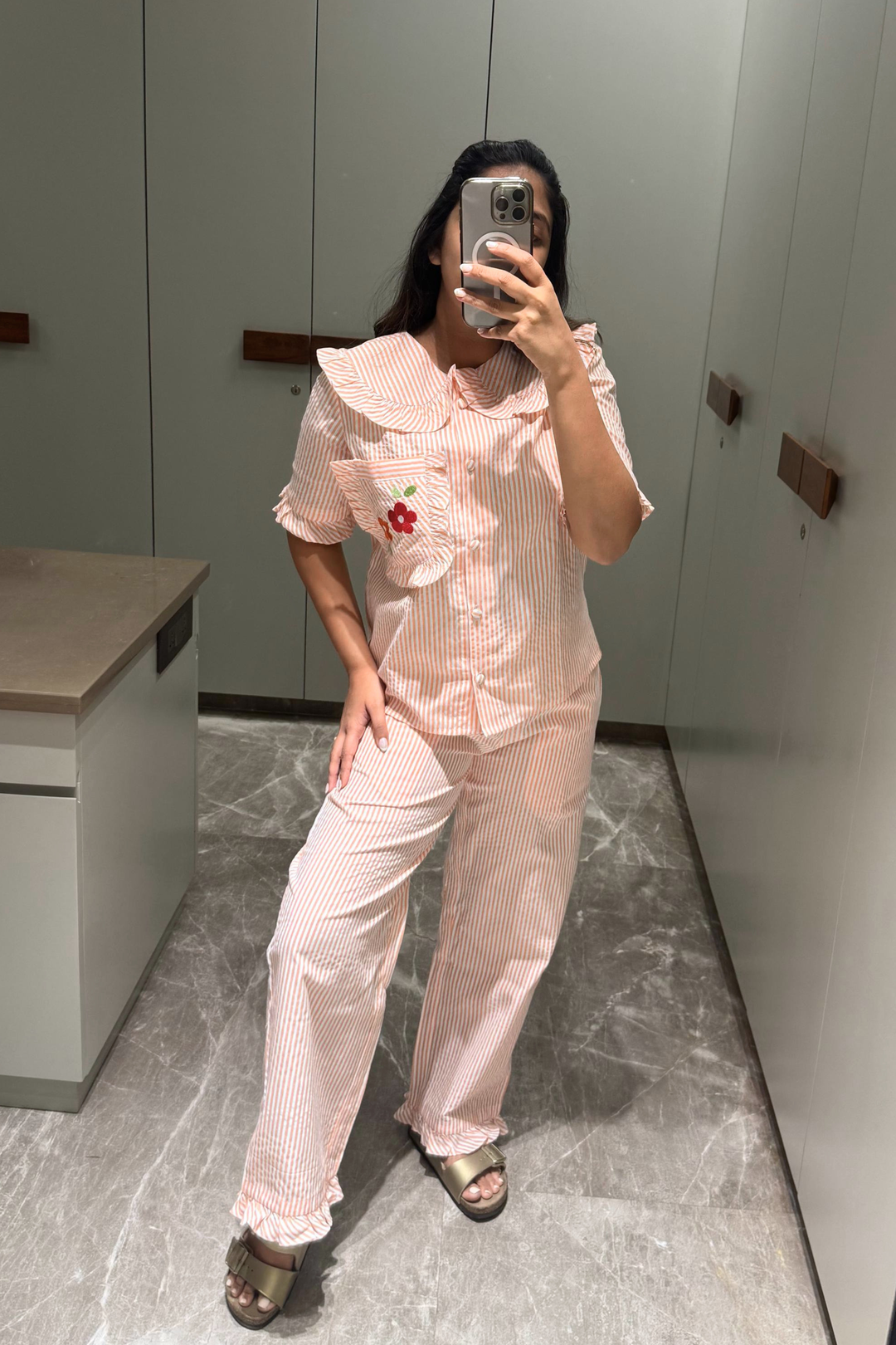 Peach Blossom Night Suit Set