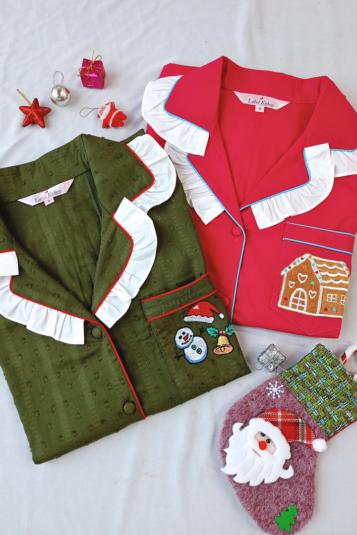 Merry Snowman Night Suit Set