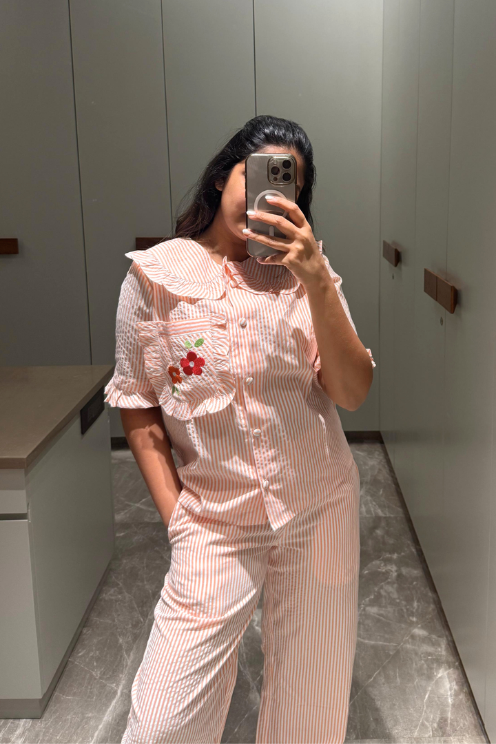 Peach Blossom Night Suit Set