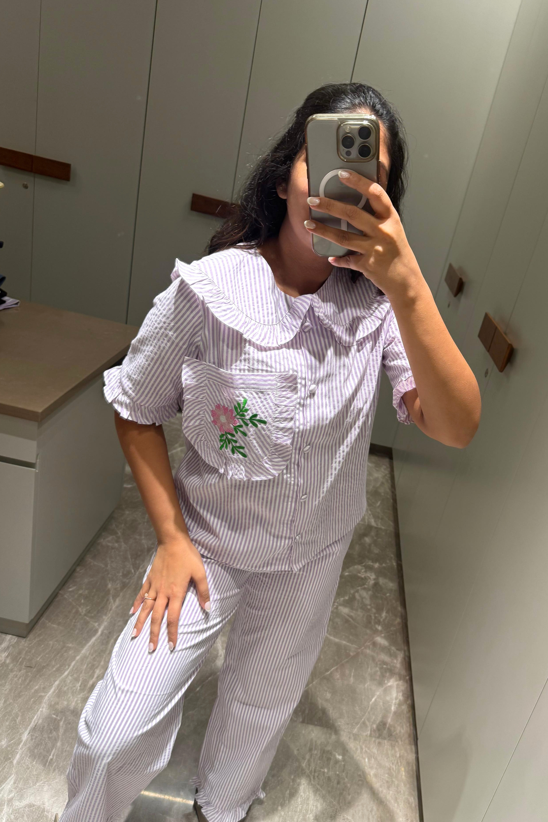 Lavender Daisy Night Suit Set