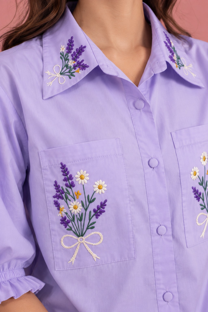 Lavender Bouquet Shirt