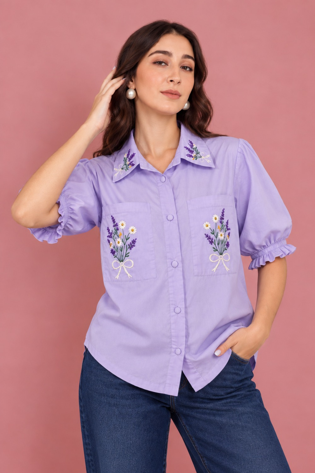 Lavender Bouquet Shirt