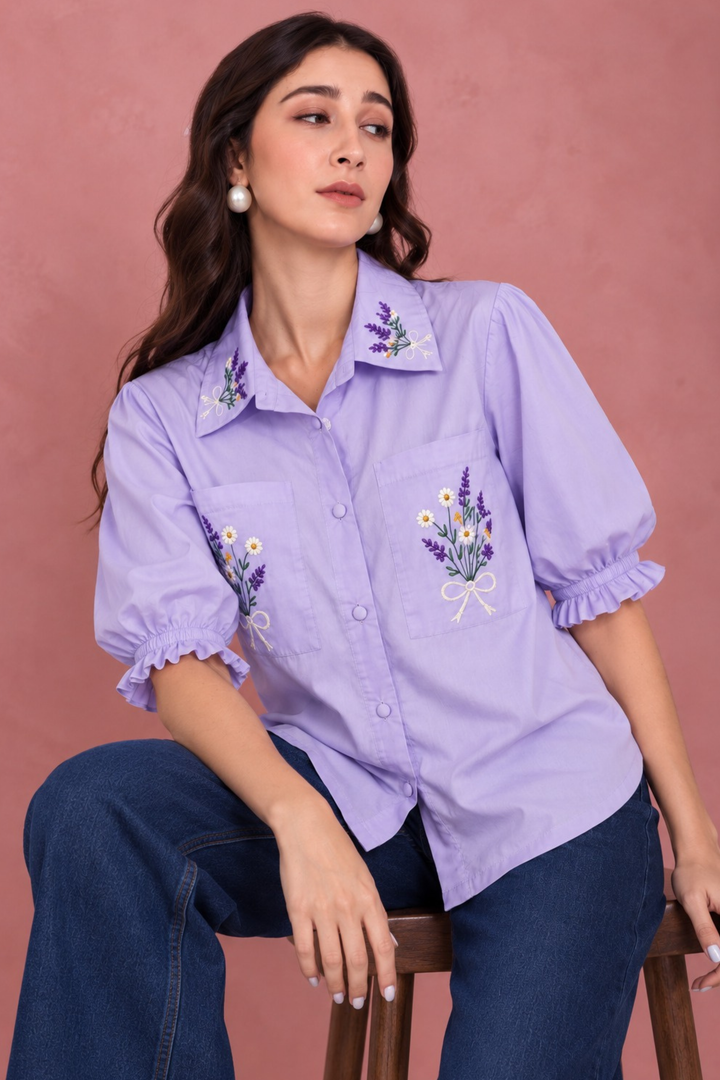 Lavender Bouquet Shirt