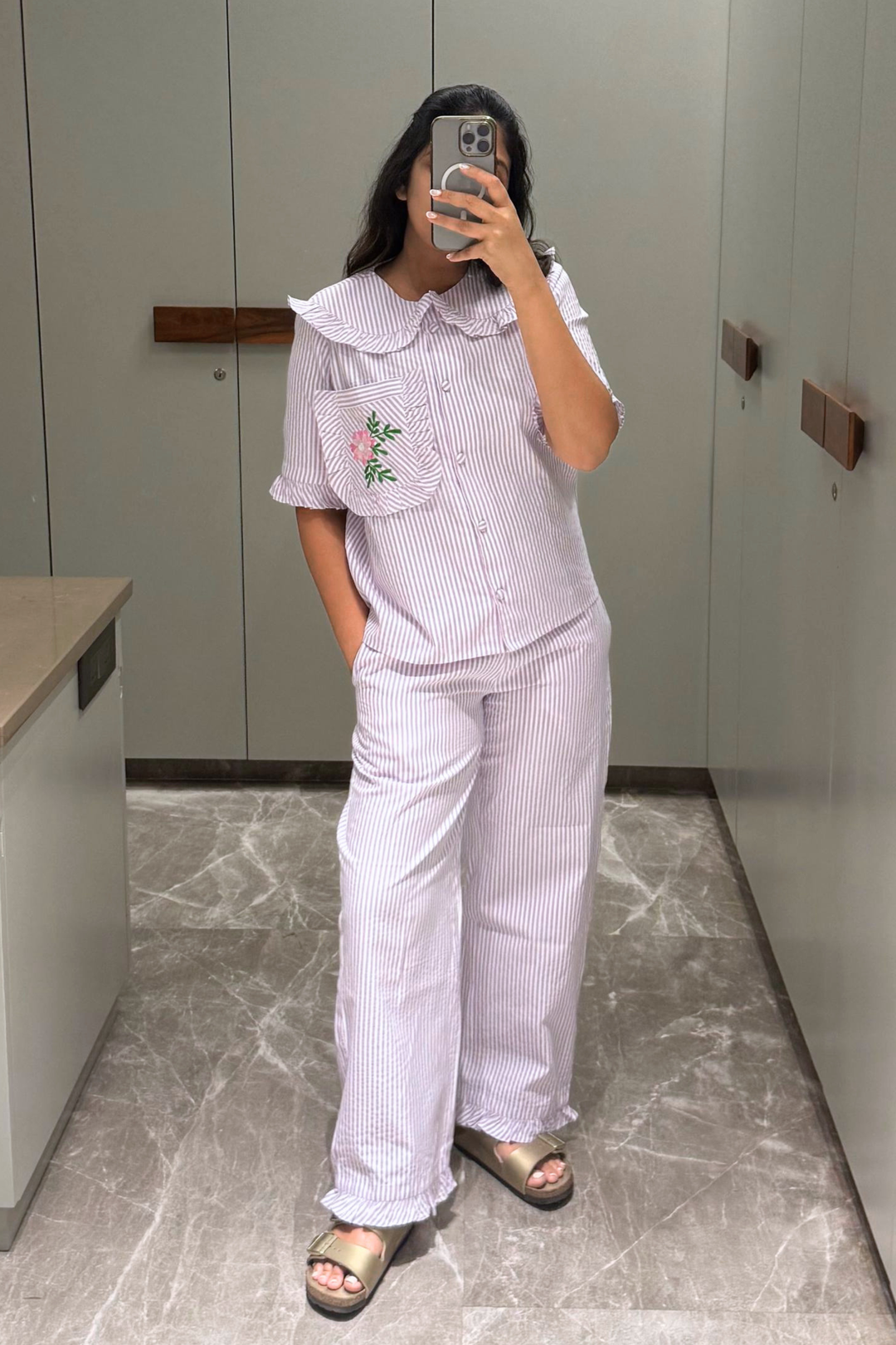 Lavender Daisy Night Suit Set