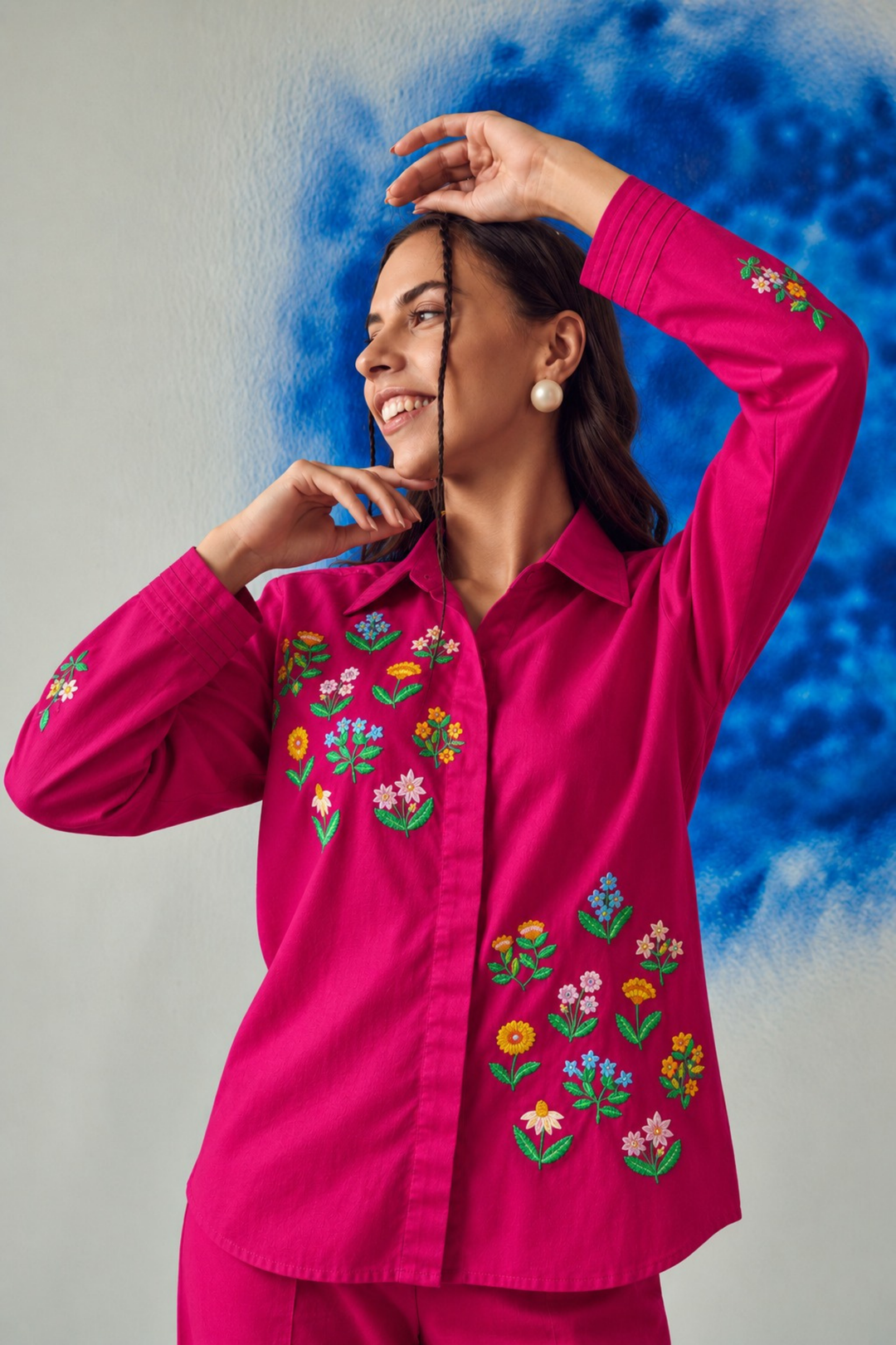 Fuchsia Flora Shirt