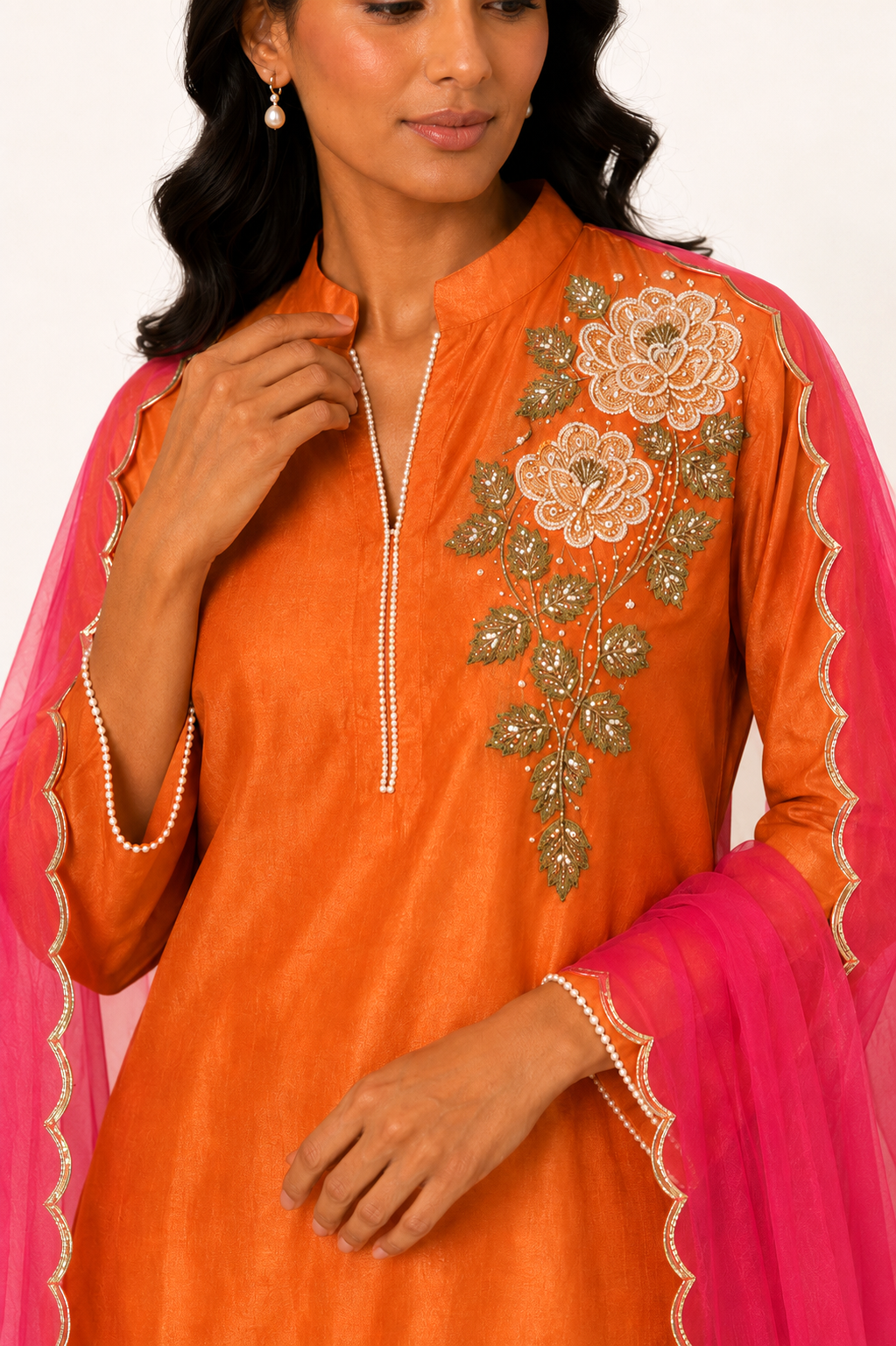 Noor In Bloom Farshi Set (Orange)