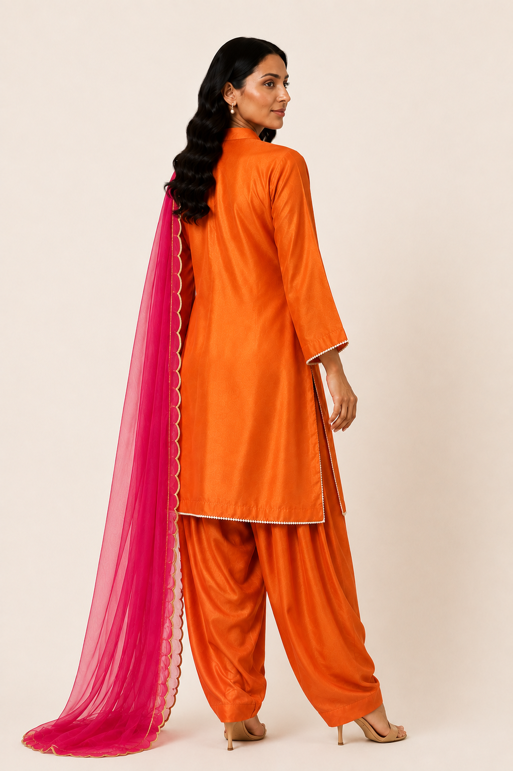 Noor In Bloom Farshi Set (Orange)