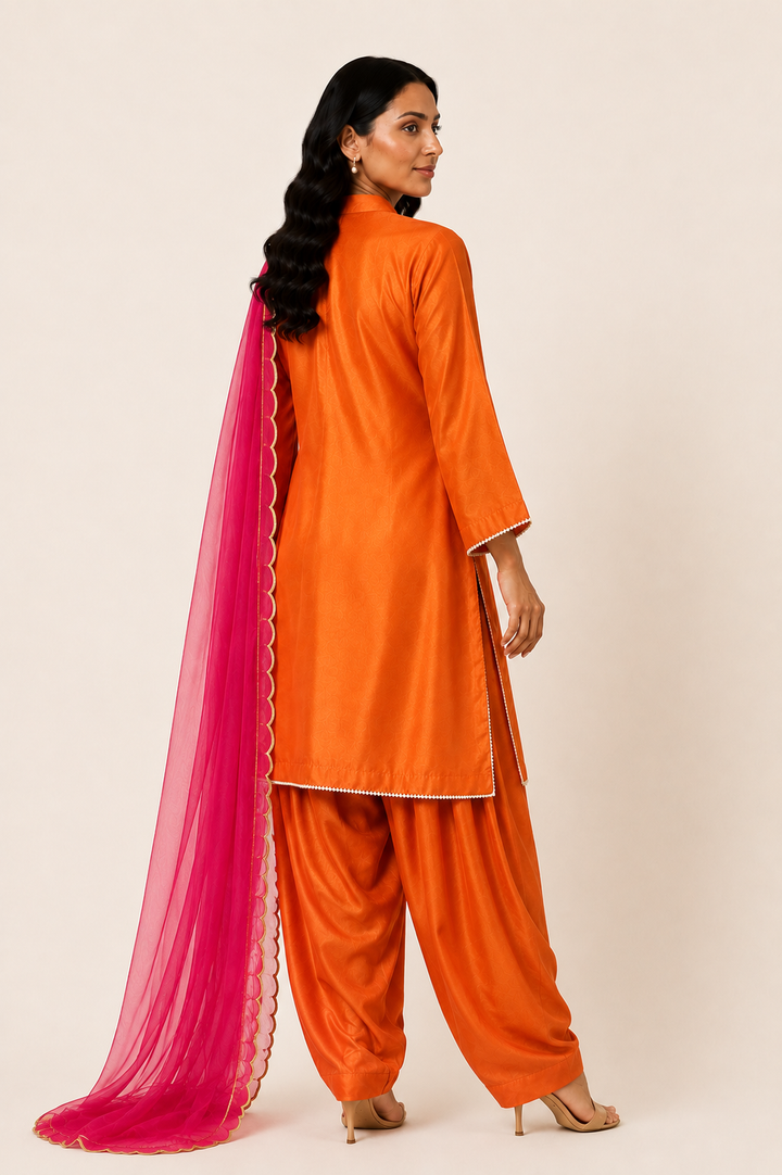 Noor In Bloom Farshi Set (Orange)