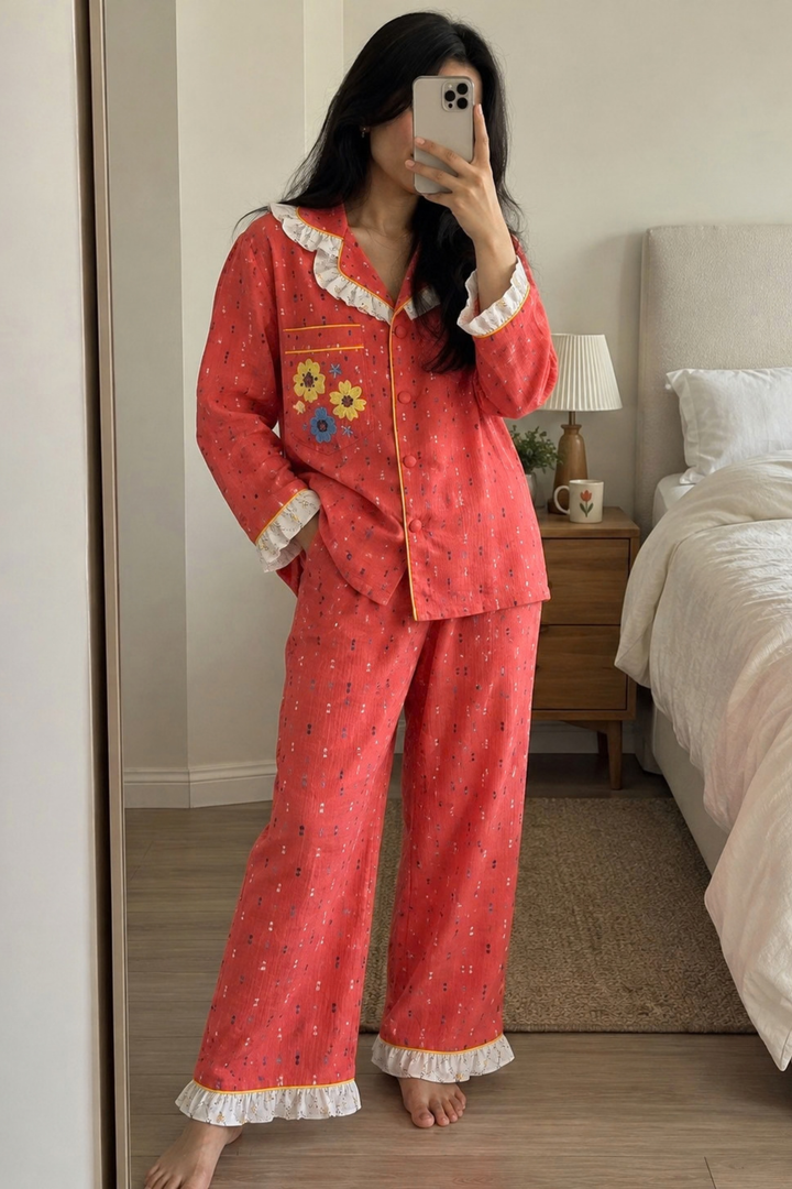 Cherry Blossom Night Suit Set