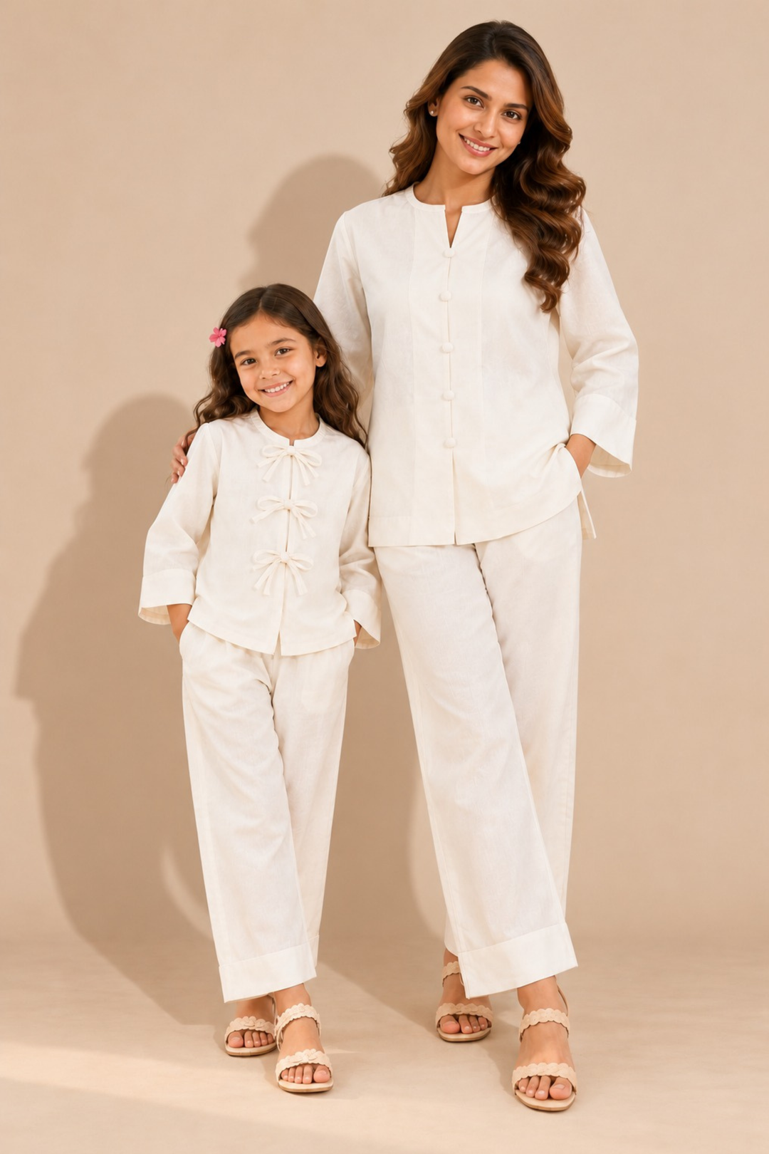Ivory Bliss Duo Set  (Mother & Daughter)