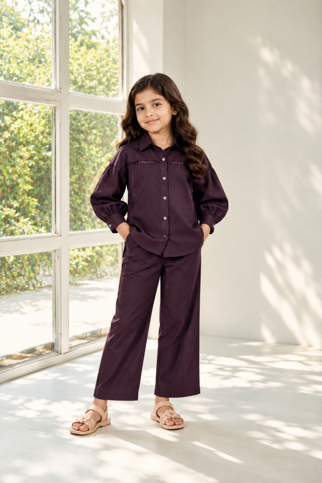Plush Plum Co-ord Set (Kids)