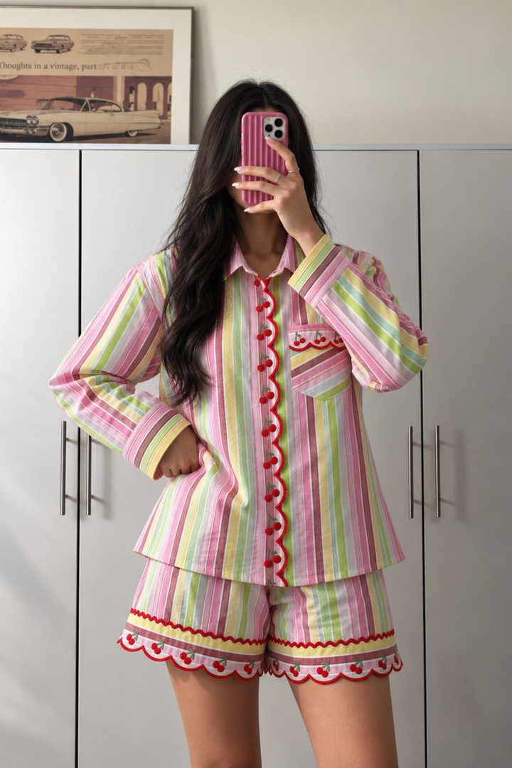 Cherry Crush Shorts Set