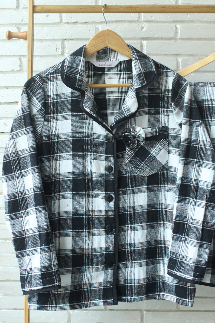 Vintage Plaid Night Suit Set