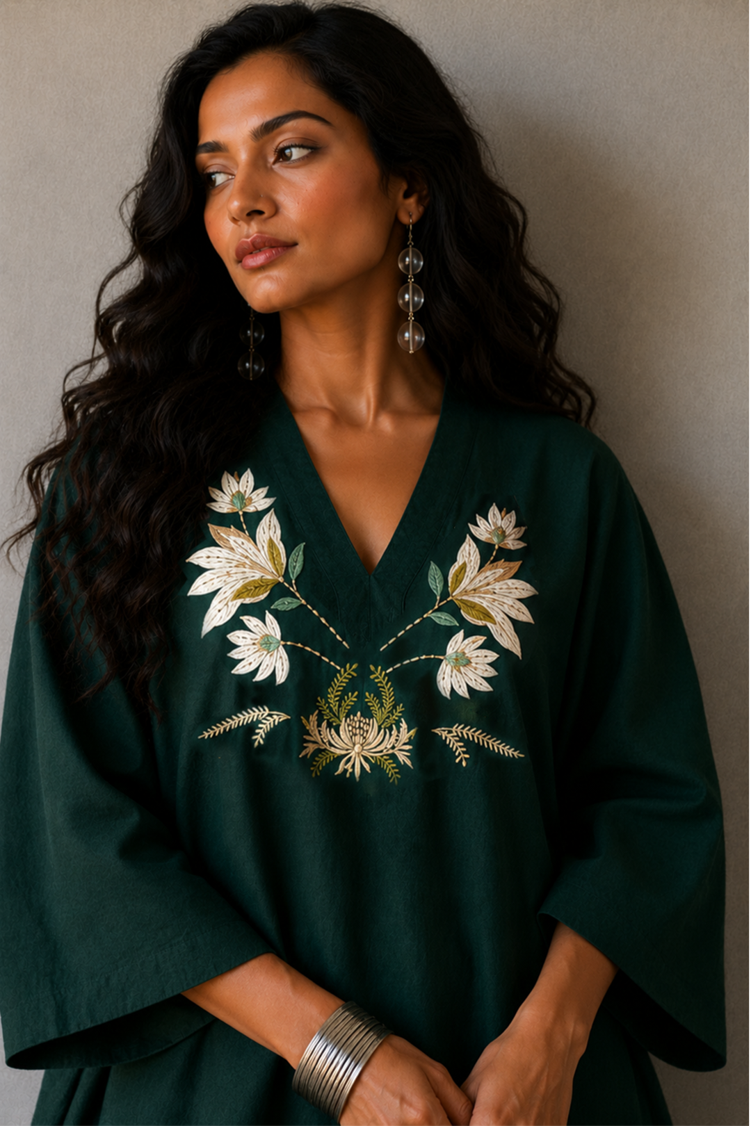 Blooming Garden Co-ord Set (Bottle Green)