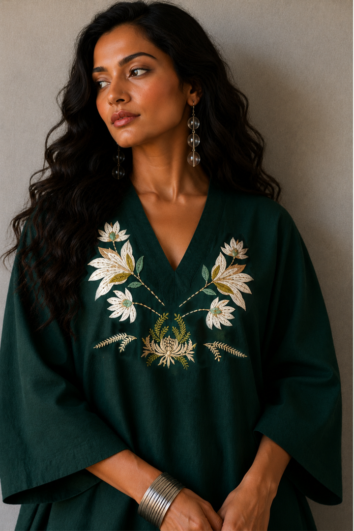 Blooming Garden Co-ord Set (Bottle Green)