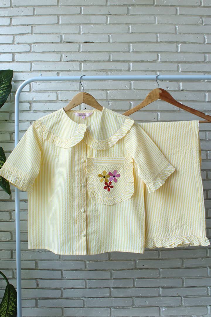 Golden Daisy Night Suit Set