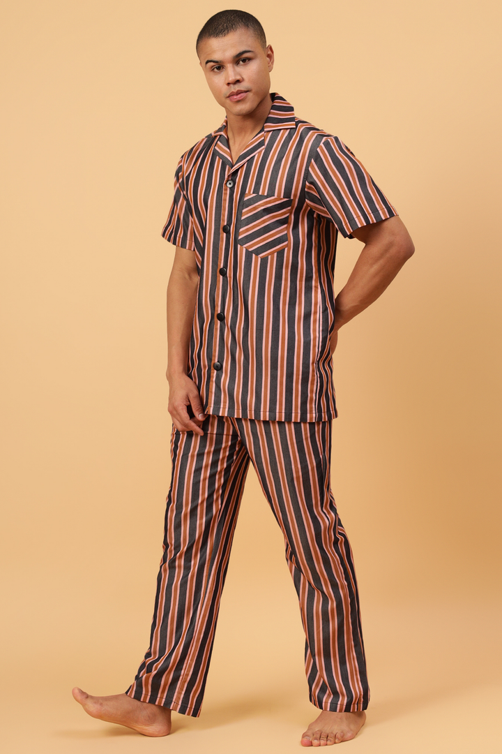 Sangria Men Night Suit Set