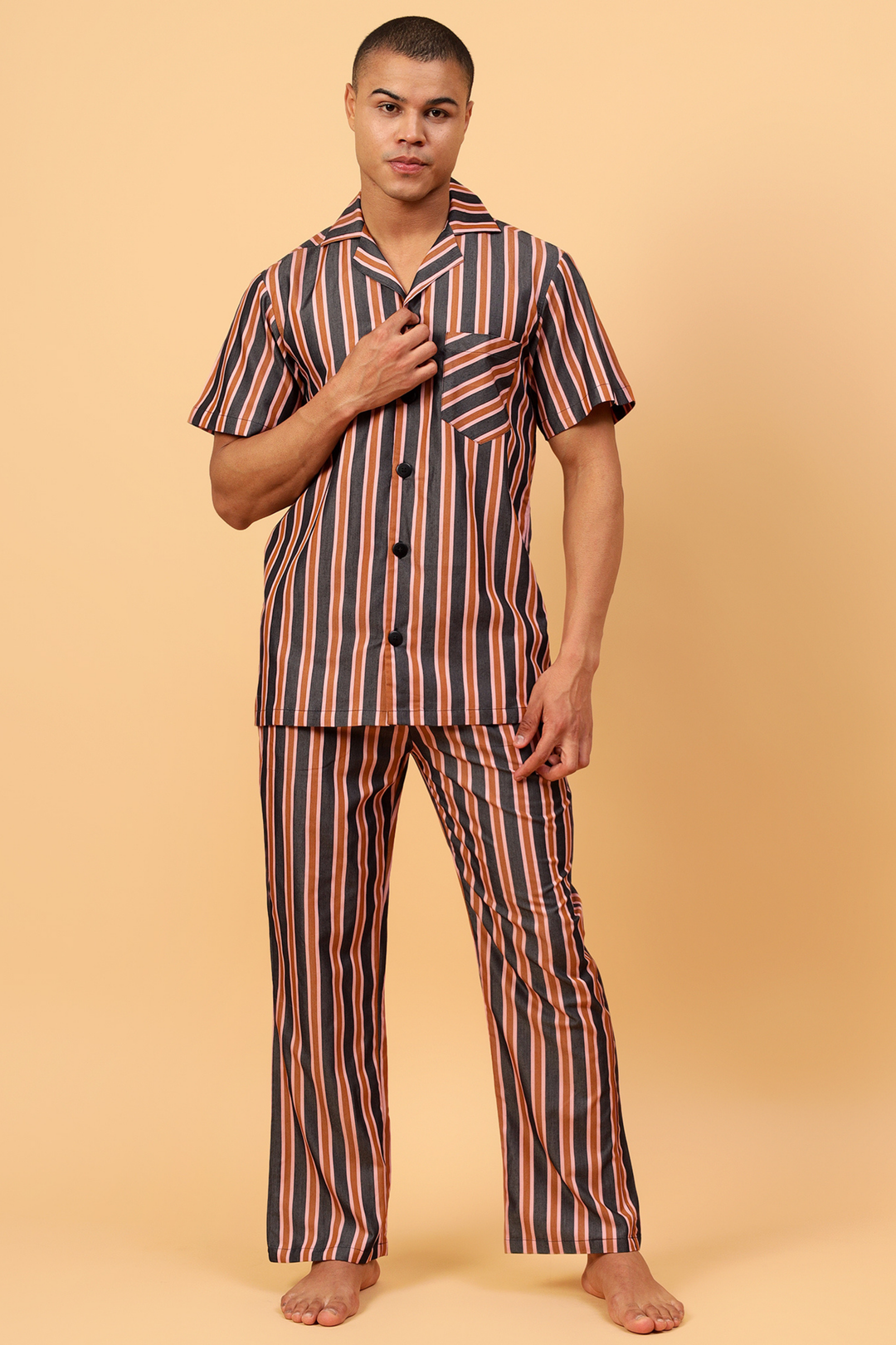 Sangria Men Night Suit Set