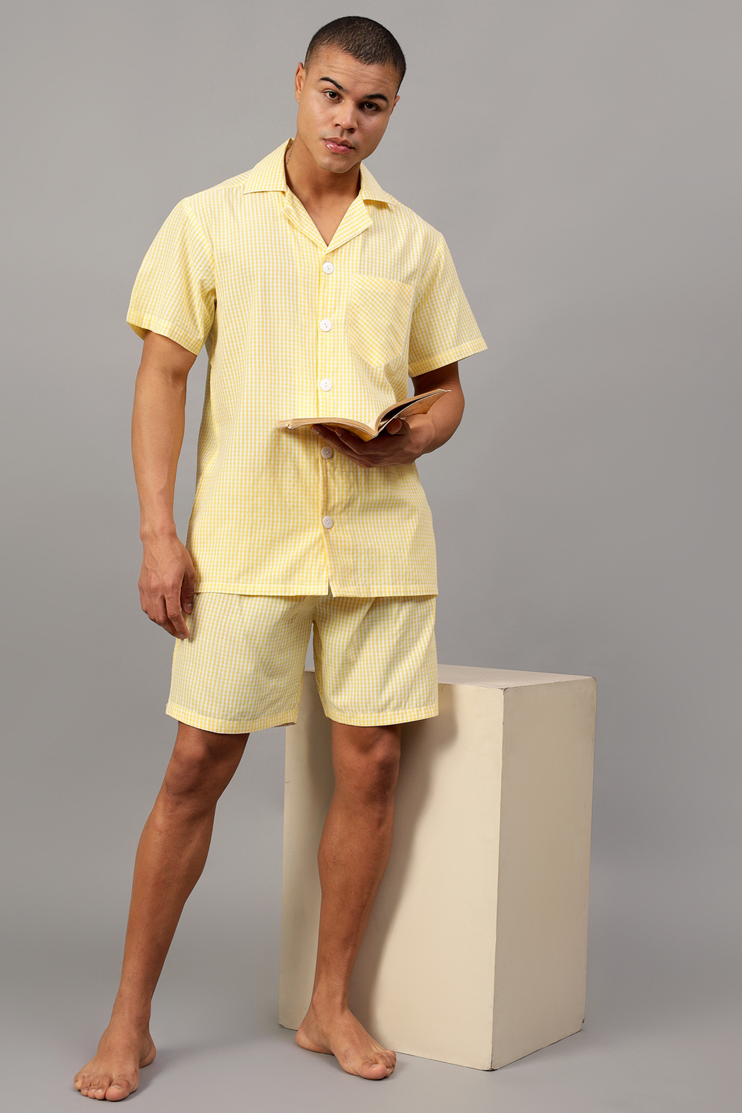 Buy Stylish Lemon Men Shorts Set 100% Cotton Label Kuhoo