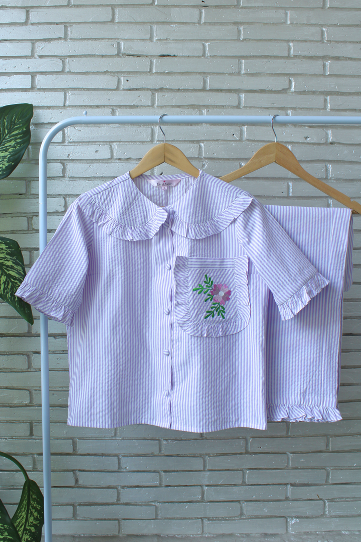 Lavender Daisy Night Suit Set