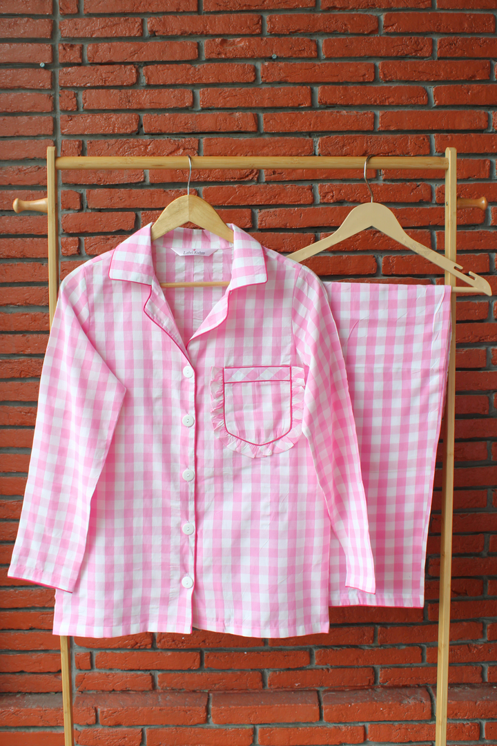 Rose Pink Night Suit Set