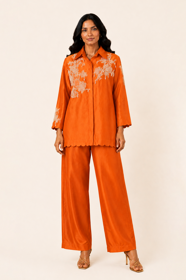 Chandni Co-ord Set (Orange)
