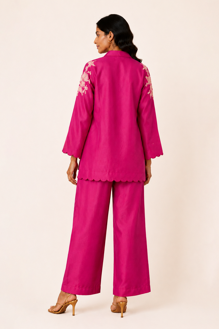 Chandni Co-ord Set (Fuchsia)