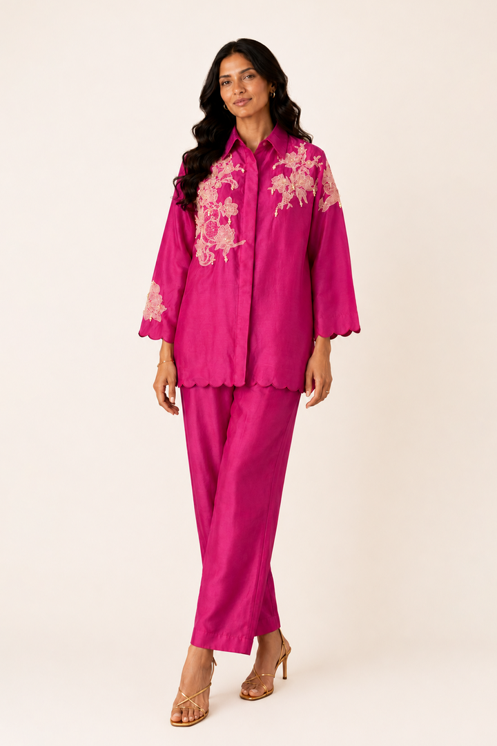Chandni Co-ord Set (Fuchsia)