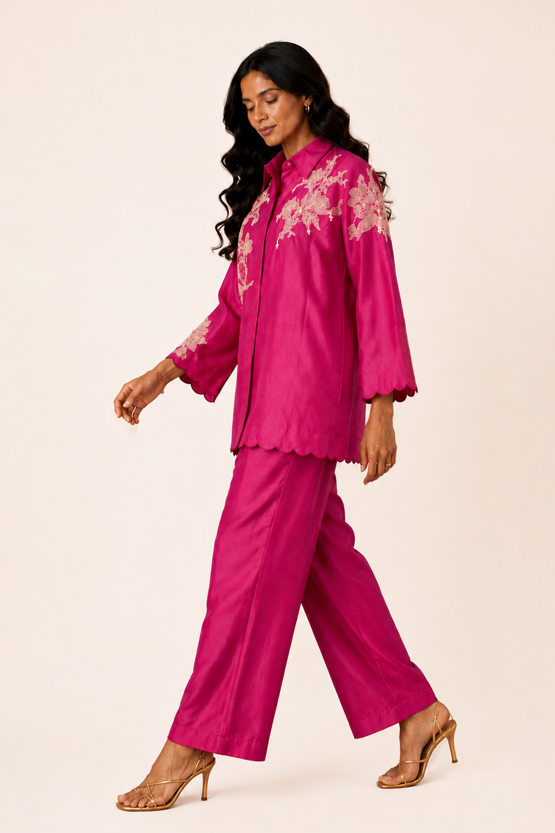 Chandni Co-ord Set (Fuchsia)