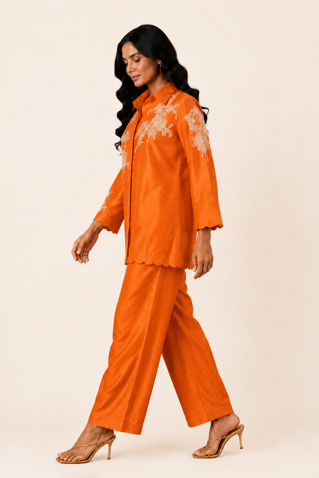 Chandni Co-ord Set (Orange)