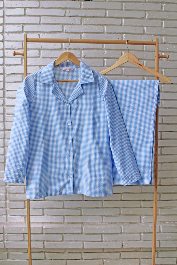 Blueberry Checks Night Suit Set