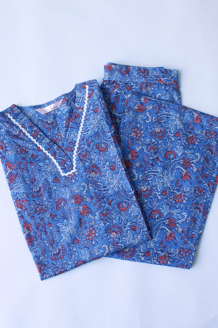 Indigo Garden Palazzo Set