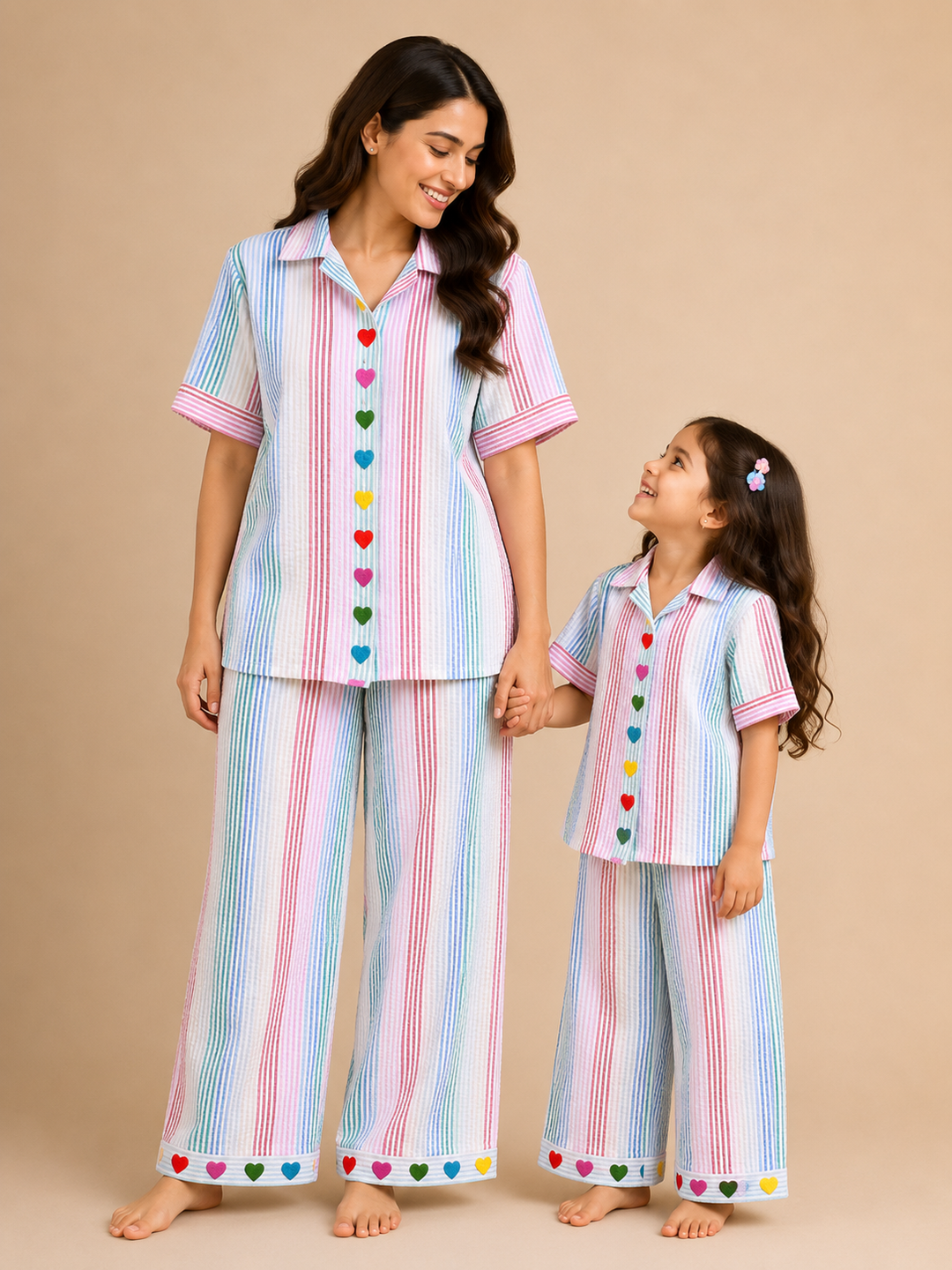 Rainbow Hearts Duo Set (Mother & Daughter)