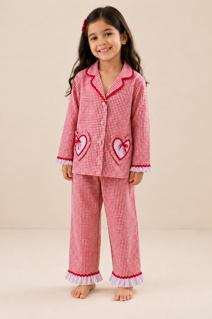 Forever Love Kids Night Suit Set (Girl)