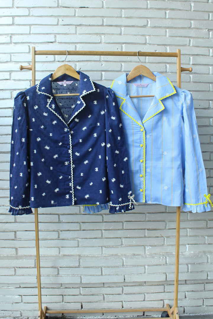 Blue Petals Night Suit Set