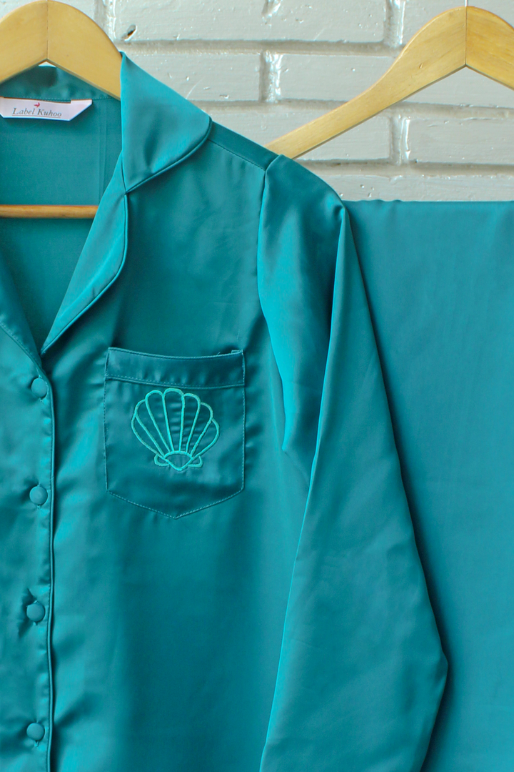 Teal Night Suit Set