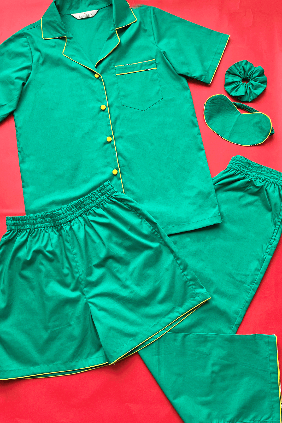 Green Love – 5 Pcs Nightwear Set