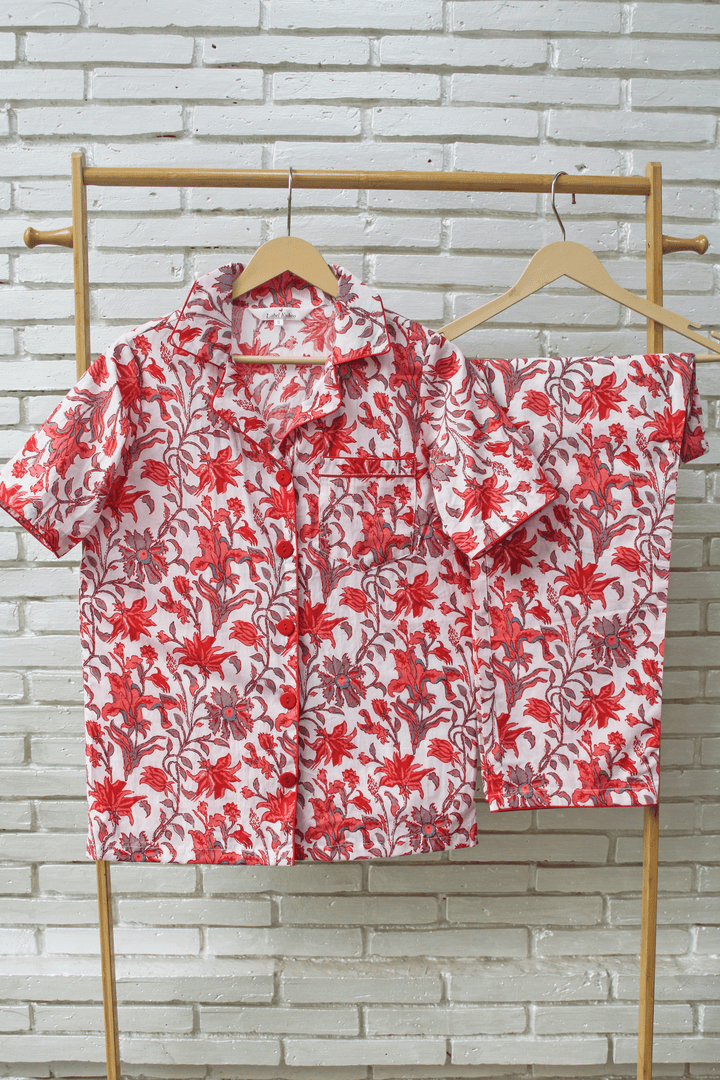 Scarlet Garden Night Suit Set