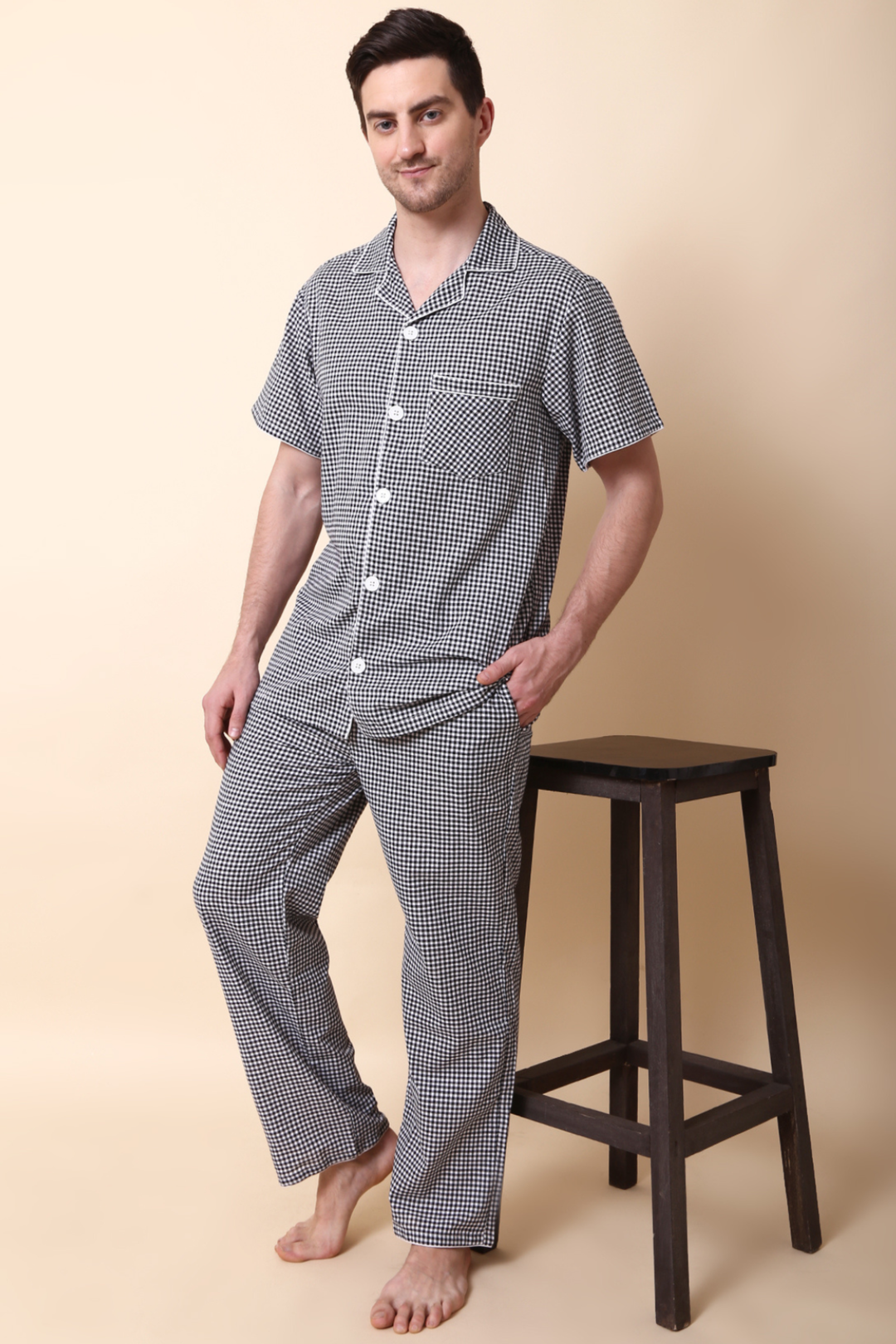 Blackberry Men Night Suit Set - Main Image