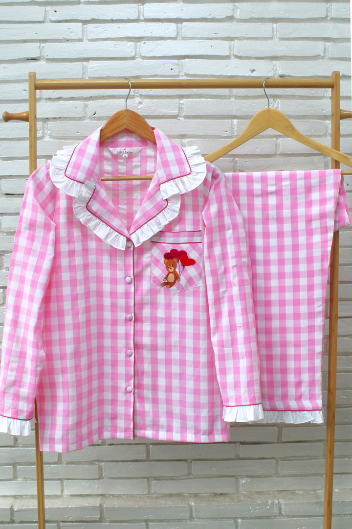 Teddy Hearts Night Suit Set