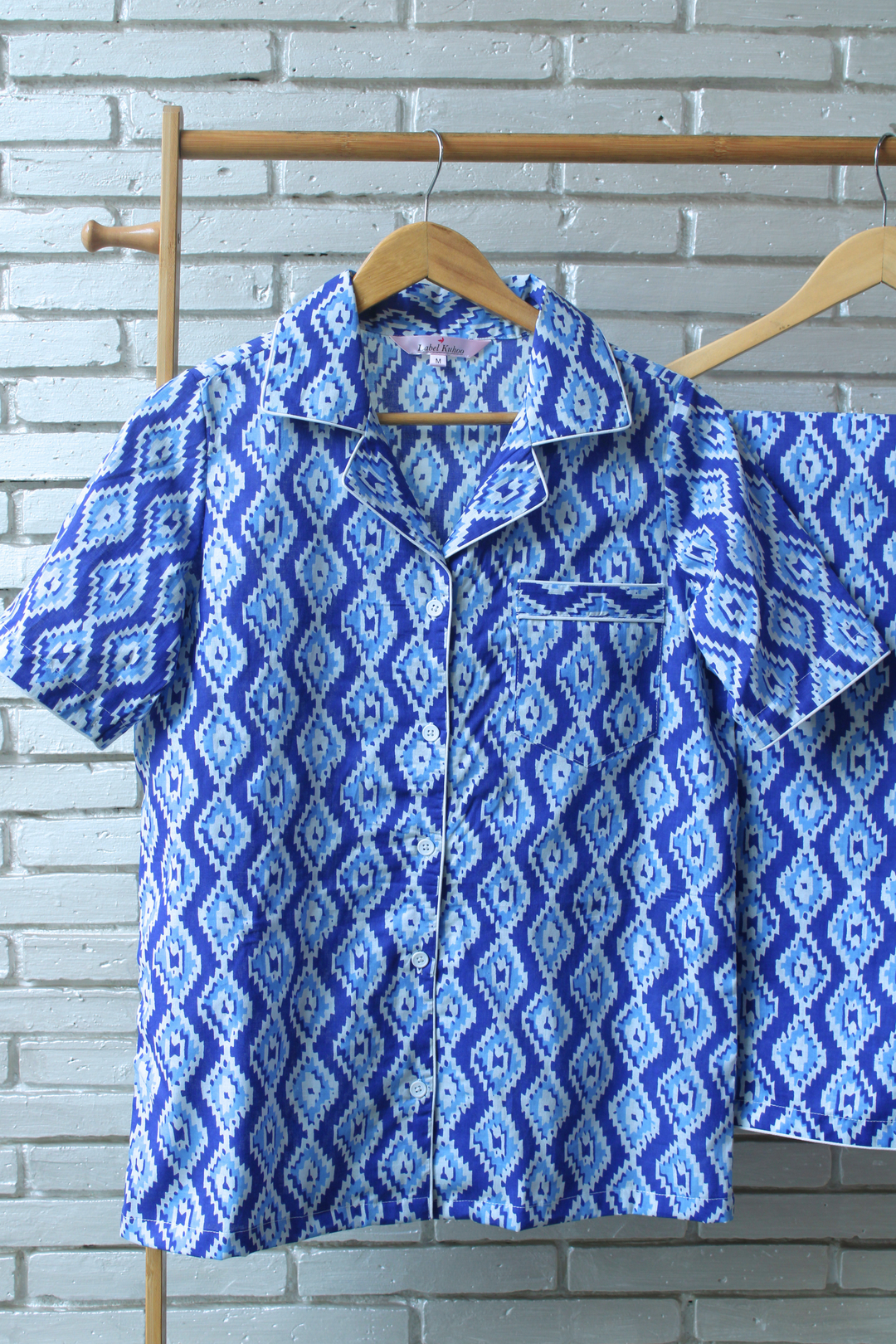 Blue Ikat Night Suit Set