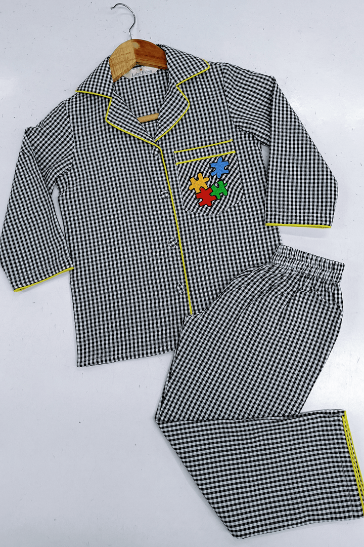 Puzzle Night Suit Set