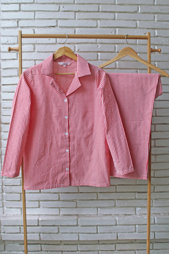 Cherry Checks Night Suit Set