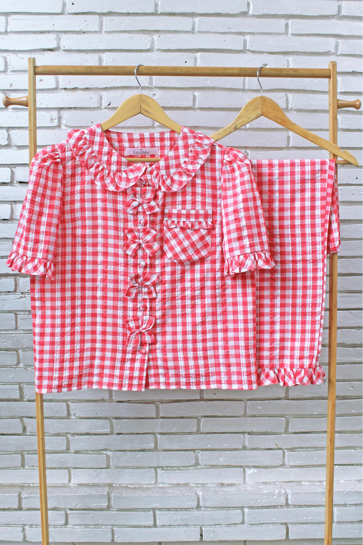 Cherry Bows Night Suit Set