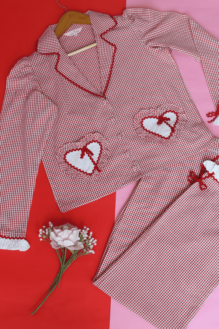 Forever Love Kids Night Suit Set (Girl)