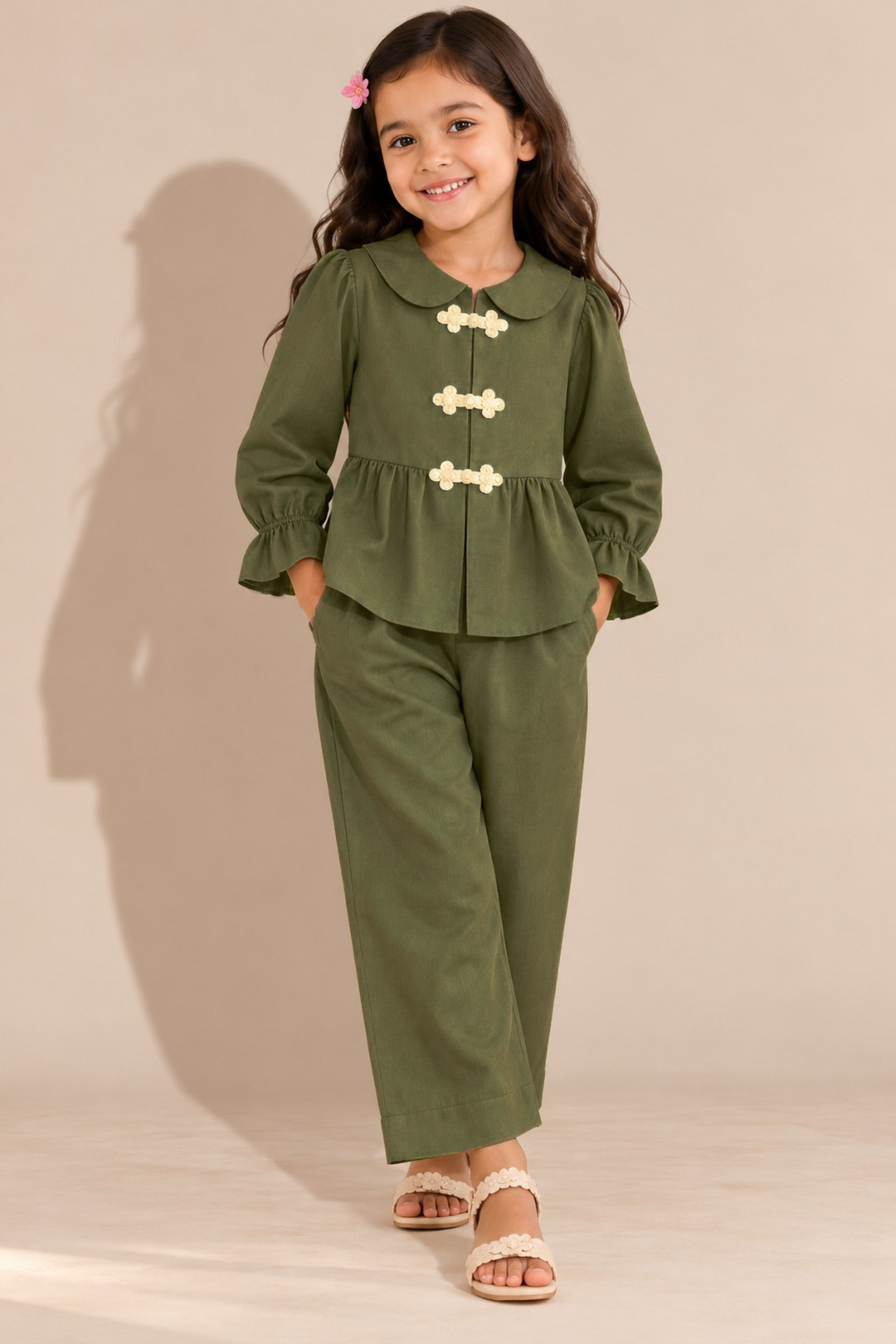 Olive Haze Co-ord Set (Kids)