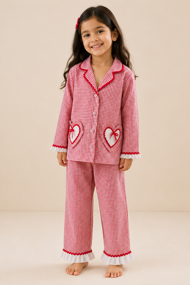 Forever Love Kids Night Suit Set (Girl)