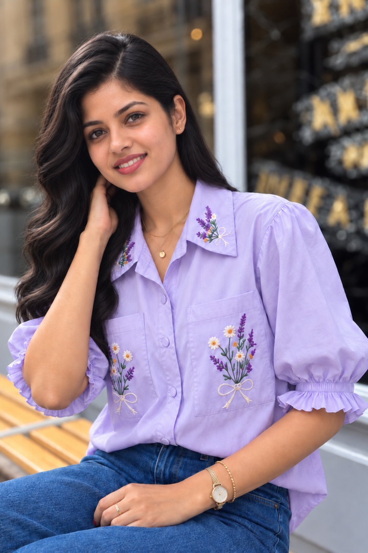 Lavender Bouquet Shirt