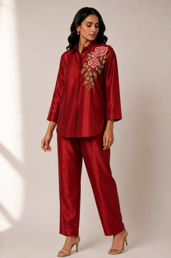 Rosette Co-ord Set (Red)